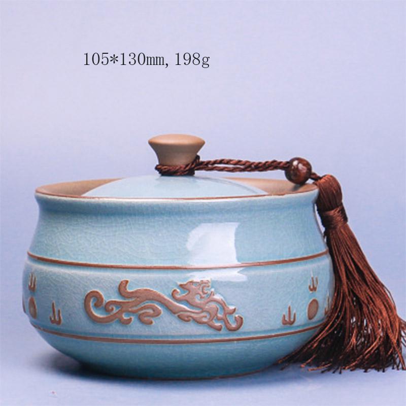 Chinese stijl keramiek theebussen theedoos pot opberghouder chinese kungfu bus theeservies accessoires thuiskantoor theeservies: 3