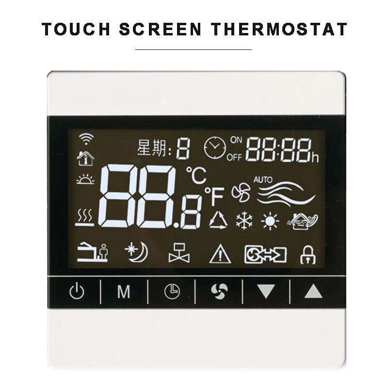 Digital LCD Touch Screen Thermostat Electric Heating Temperature Controller System For Home Room