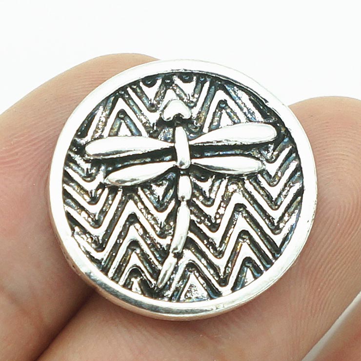 Mode Beauty Ronde Mom Patroon Uil Eye Skull Dragonfly Eenvoudige 18Mm Metalen Drukknopen Fit Diy 18Mm Snap sieraden: KZ3269