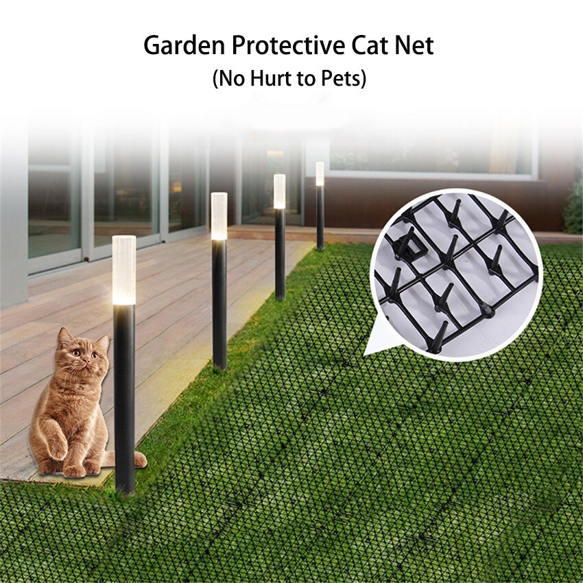 10 stk haven beskyttende katnet plastplast forhindrer kattemåtte ikke ondt til kæledyr holdbart beskyttelsesnet anti kat kæledyrsbeskyttelsesnet