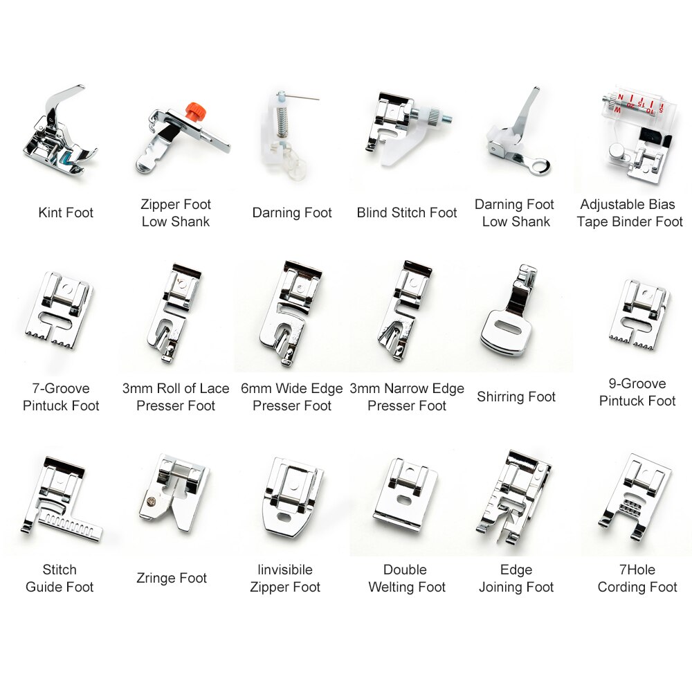 32pcs Sewing Tools Domestic Sewing Machine Presser Foot Feet Kit Set Sewing Machine Accessories Sewing Foot Crafts Apparel