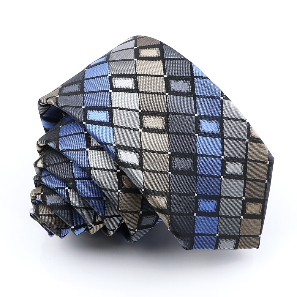 Corbata Negra a rayas para hombre, corbatas a cuadros de Color sólido de 6cm, azul y rojo, accesorios de uso diario, corbata, de de boda para hombre: 20