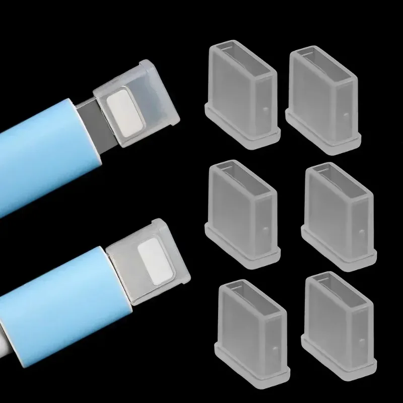 Cubierta protectora de puerto de carga de Cable de datos de silicona, tapa antipolvo para IOS tipo C, Protector de cubierta Micro USB para línea de datos