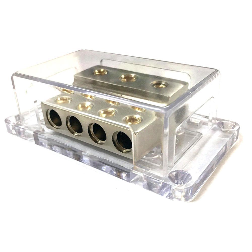 1Pc Battery Distribution Block For Ground 1 Into 4 Out Ground Box Auto Part Ground Battery Distribution Block Car Power Amplifie