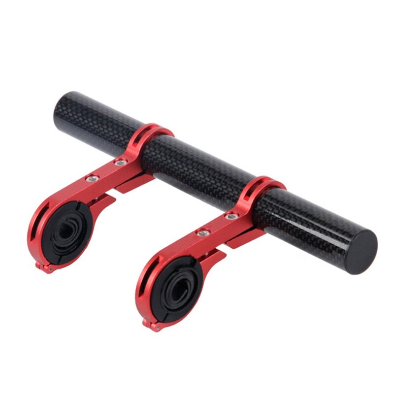 Bike Handlebar Extender Extension Carbon Fiber Bracket Aluminum Alloy Clamp For Bicycle Speedometer-Red