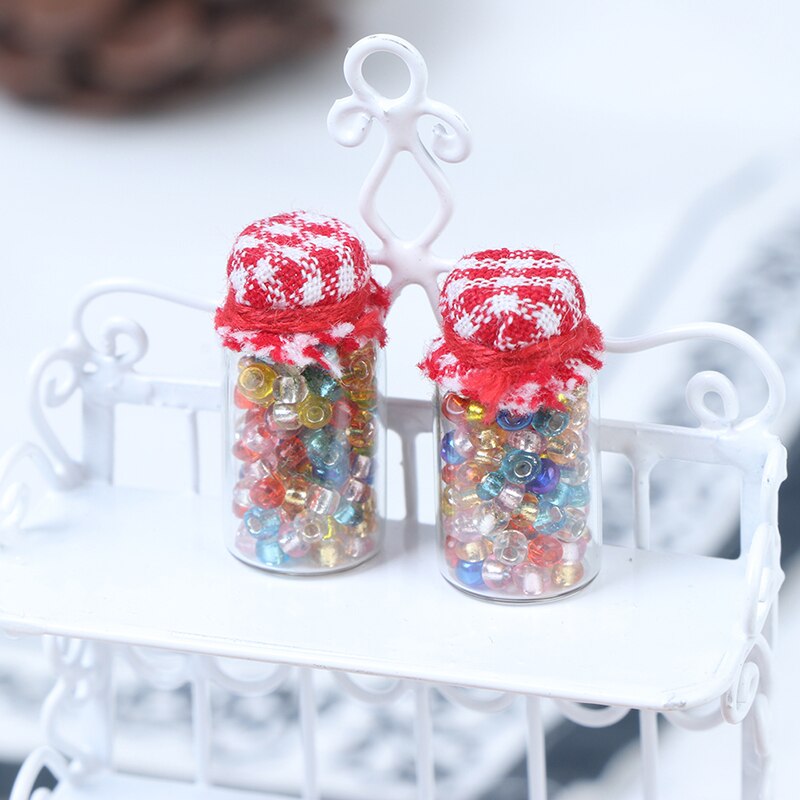 2 sztuk 1:12 domek dla lalek miniaturowe cukierki cukru może lalki akcesoria kuchenne