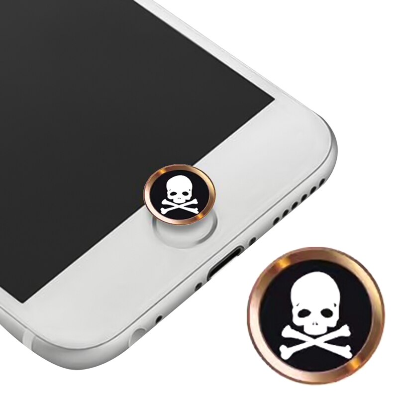 1 Uds. De dibujos animados lindo Touch ID Home Button Sticker para iPhone5 5S 6S 7 8 Plus para Ipad air 2 mini teclado de identificación de huellas dactilares