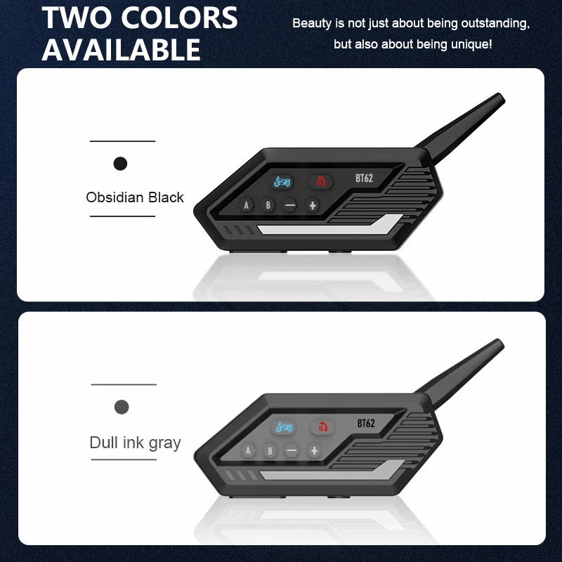 Kebidumei Bluetooth 5.0 Motorcycle Helmet Headset Headphone 800m Intercom speakers Wireless Motobike Hands-free Stereo Earphone