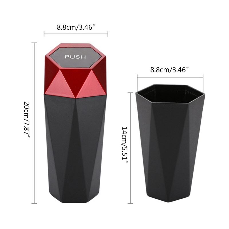 Papelera para coche, papeleras de plástico ecológicas, papeleras automáticas para camiones, soporte para almacenamiento de basura T3LF