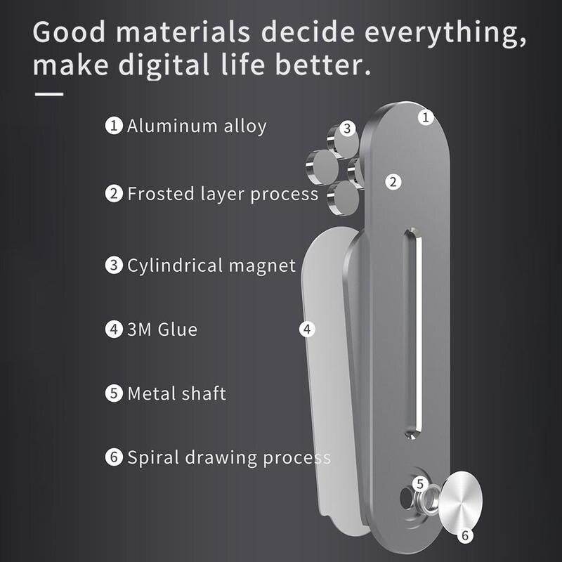 Support magnétique en Aluminium pour ordinateur portable, Support d'écran, montage latéral, connexion des supports de tablette, double moniteur, Clip d'affichage, Support de téléphone réglable