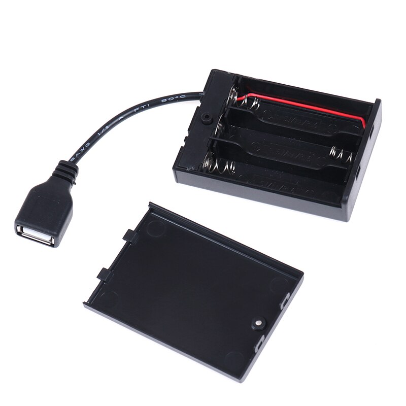 Dc4.5v bærbar mini aa batteriholder opbevaringsboks sag usb strømforsyning batteriboks til 5050 3528 2835 led strip lys