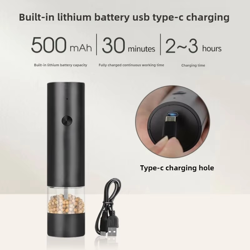 XIAOMI elektryczny młynek do soli i pieprzu USB akumulator regulowany o dużej pojemności automatyczne młynek do przypraw kuchenne narzędzie kuchenne