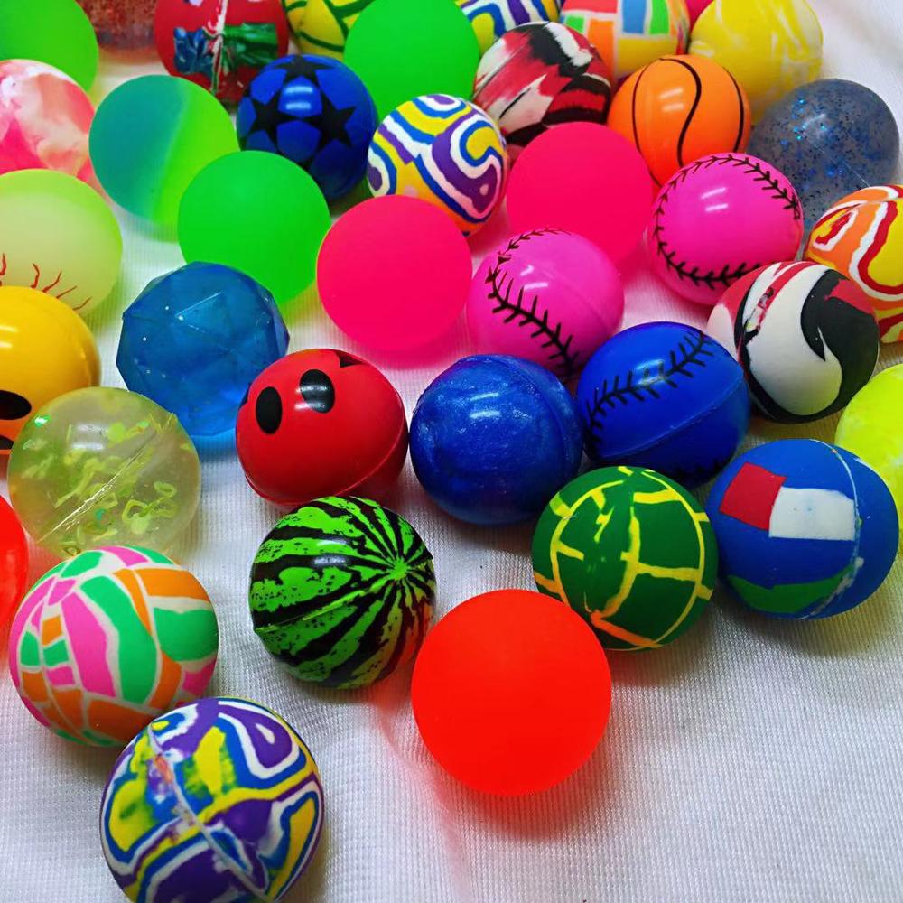 10pcs/bag 3.2cm bouncing ball for kids child elastic rubber Bouncy Ball Children of pinball