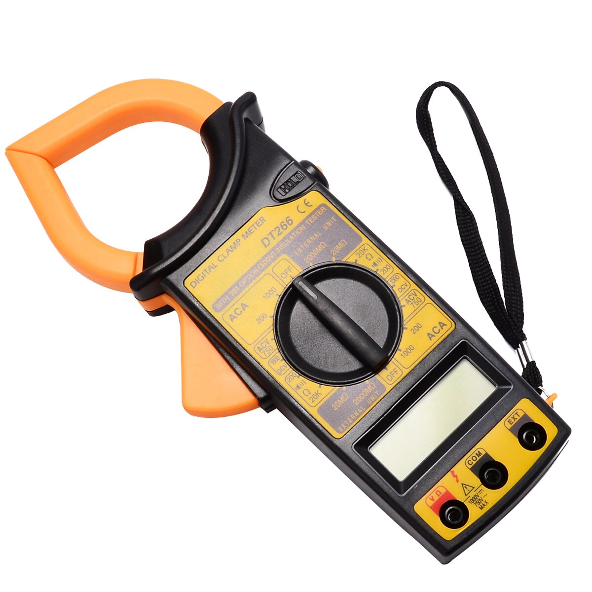 DT266 Clamp Multimeter AC/DC Strom Spannung Tester LCD Digital Clamp Multimeter withTest Kabel