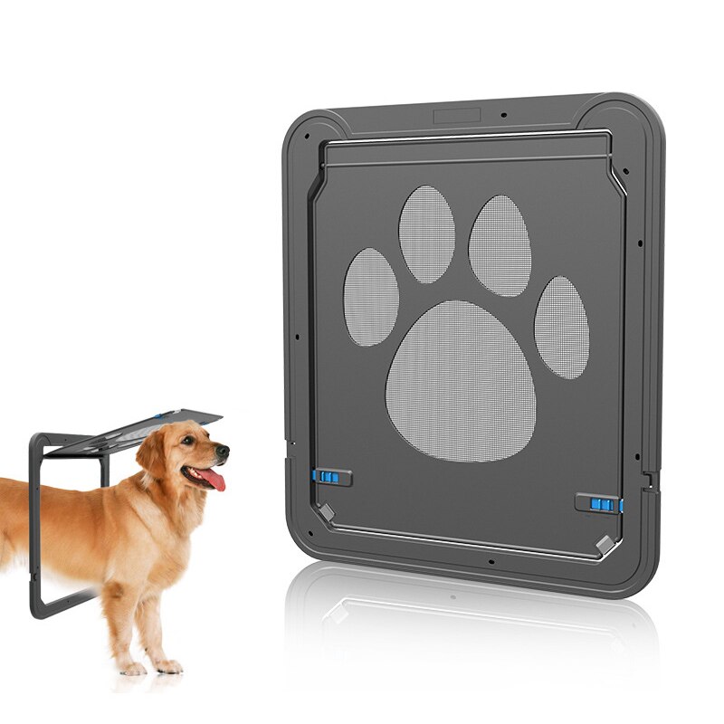 Sliding Screen Dog Door with Magnetic Flap for Exterior Enter Freely Pet Screen Door Lockable Pet Door for Small Large Dogs Cats