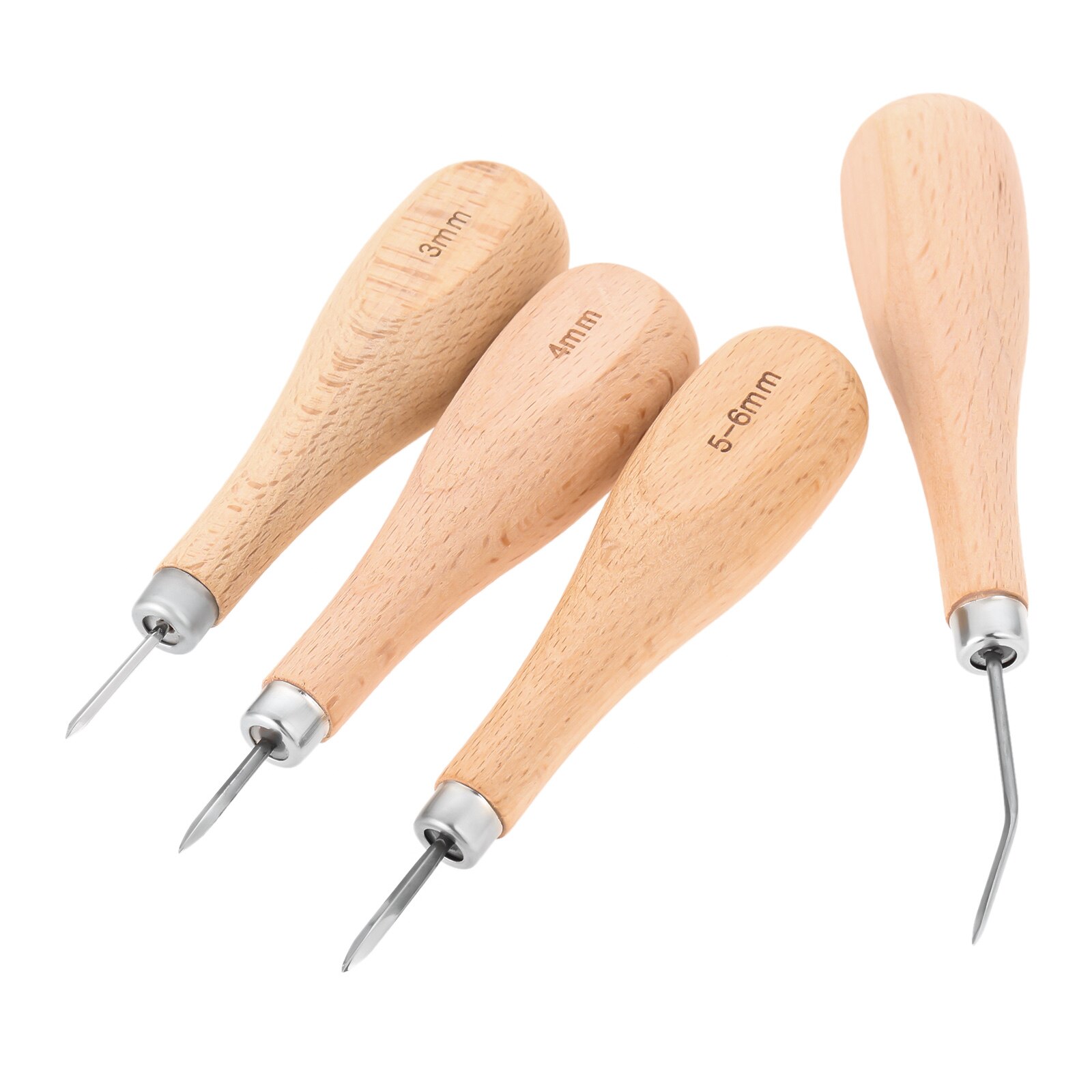 Poinçon à pointe diamant en acier de hêtre 3/4/5-6mm/poinçon cône plié en cuir, Point artisanat, losange bricolage réparation chaussure/sac/sac à main fait à la main 1 pièce