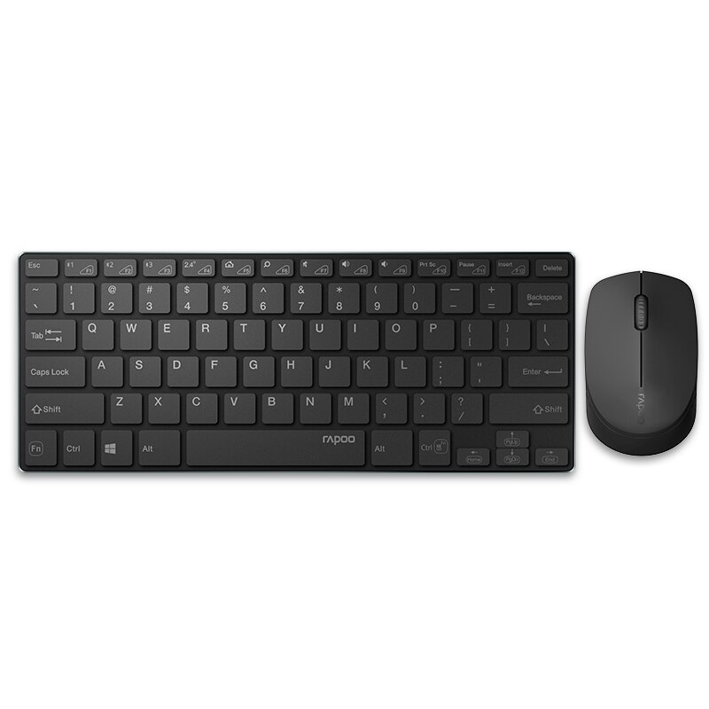 Rapoo Multi-mode Wireless Keyboard Switch Between Bluetooth &amp; 2.4G Connect 3 Devices Silent Keypad Optical Mouse Set for Tablet