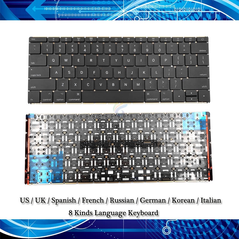 A1534 Russisch/Duits/Spanje/Frankrijk/Korea/Italië/Uk/Us Keyboard Voor Macbook 12 Inch Laptop A1534 Toetsenbord Jaar