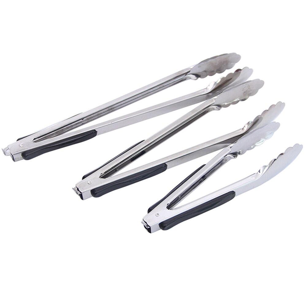 Kitchen Tongs, Heat Resistant Stainless Steel Food Tongs for Frying, Cooking, Serving, Barbecue