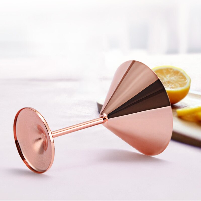 304 Stainless Steel 240ml 8OZ Martini Cocktail Cups High Heel Metal Wine Glass for Bar KTV Champagne