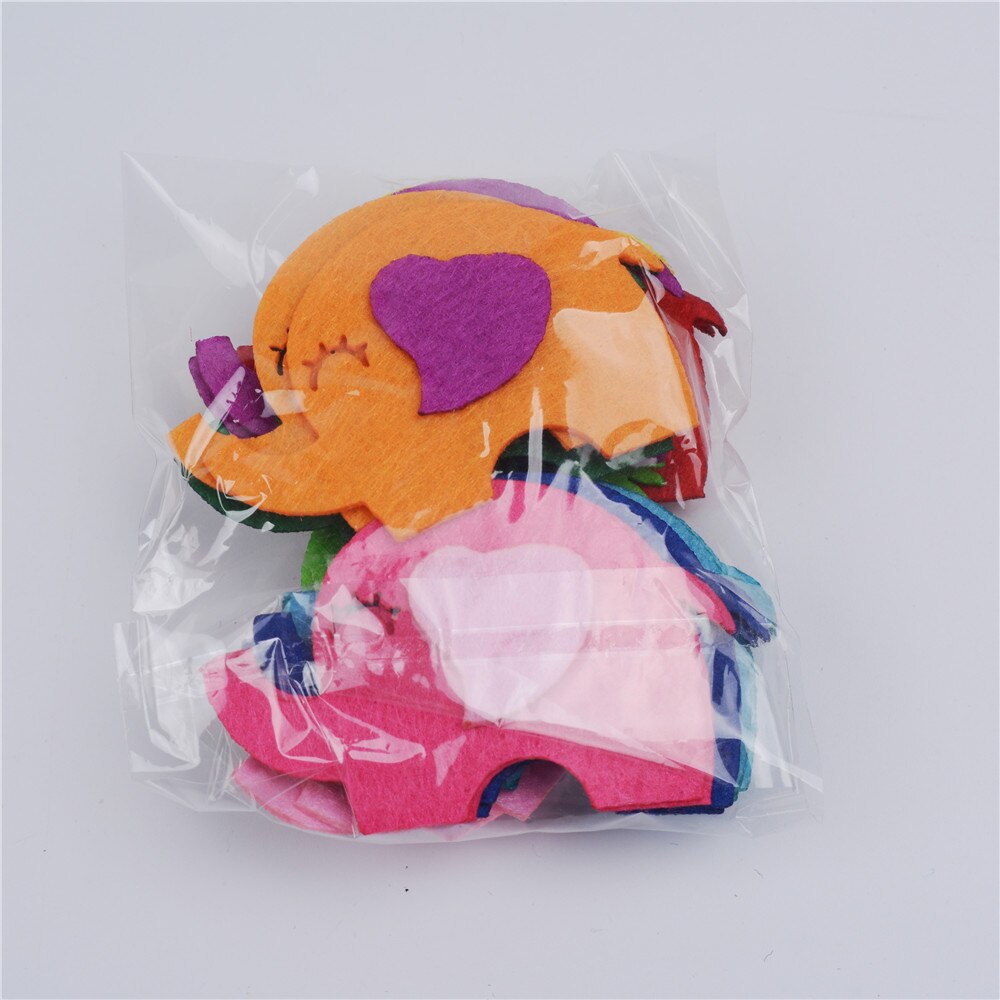 20 stuks Non Woven Vilt 1mm Dikte Polyester Doek Vilt DIY Bundel Voor Naaien Poppen Olifant Vorm Ambachten-