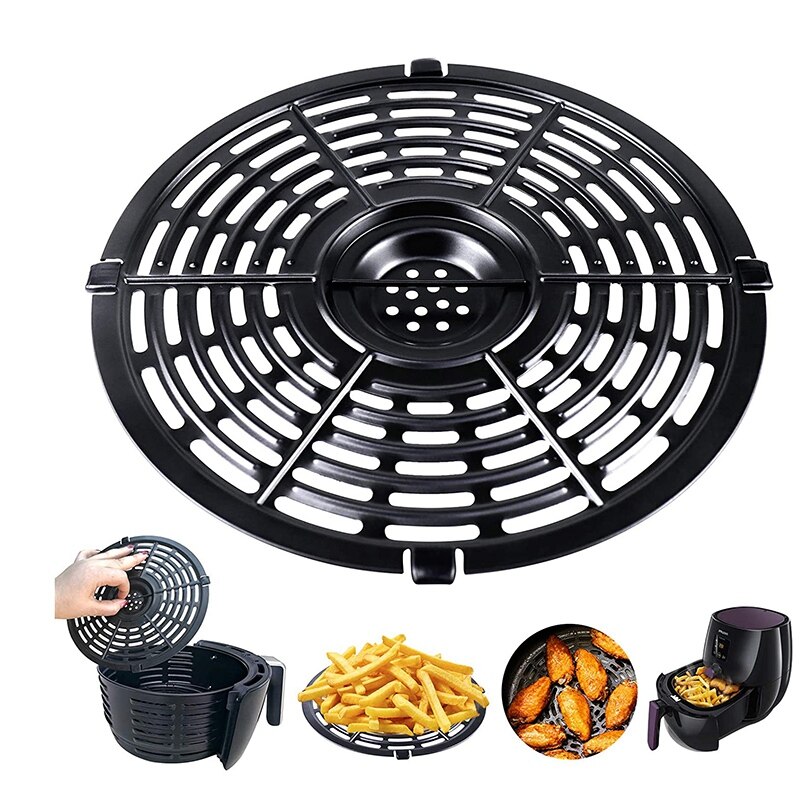Air Fryer Accessories Grill Pan for Power Air Fryers, Steamer Rack, Crisper Plate, Air Fryer Replacement, Fry Pan