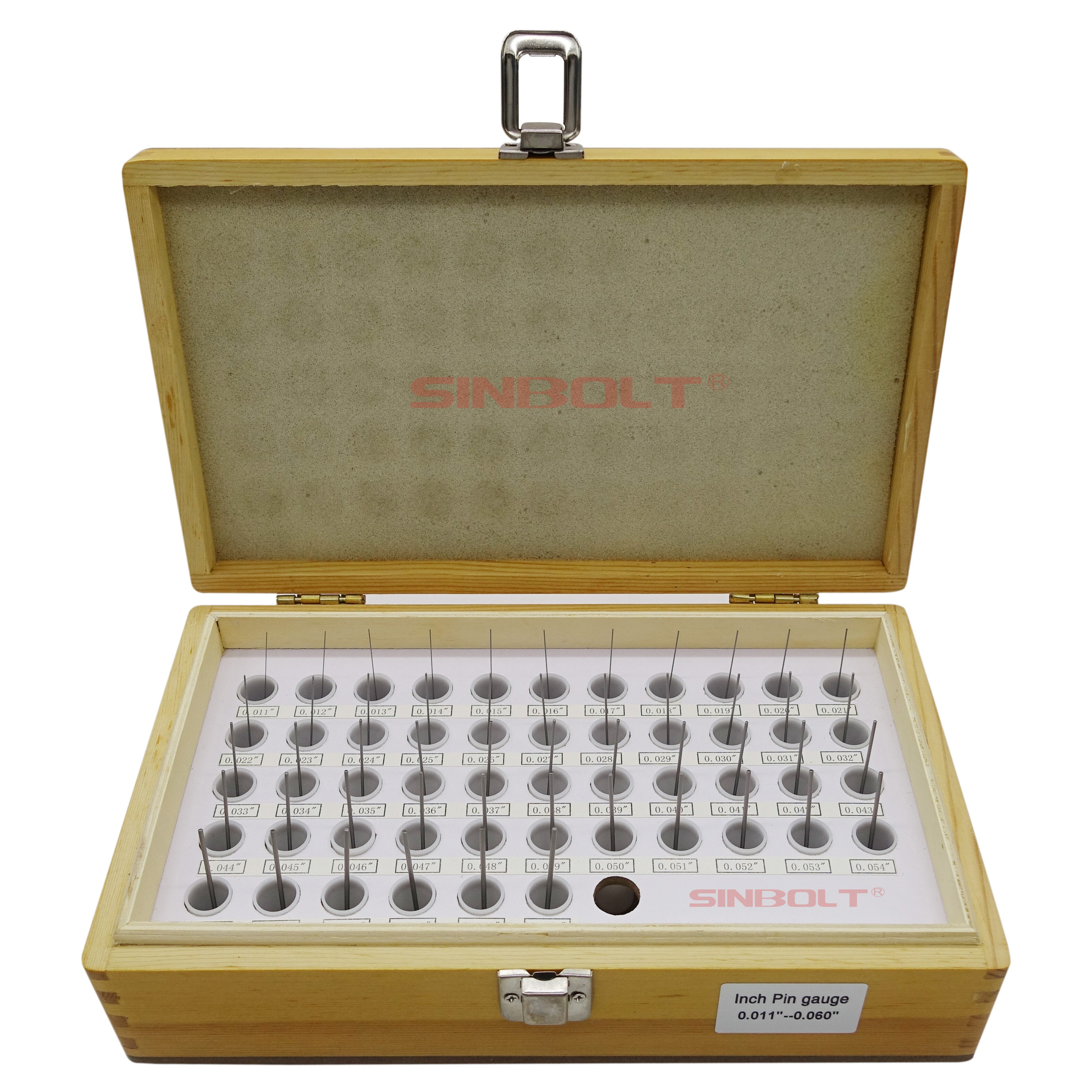 Pin Gauge/Inch Pin gauge(0.011"---0.060")/50 PC. Pin Gage Sets/Plus (+) 0 .0002" TOLERANCE