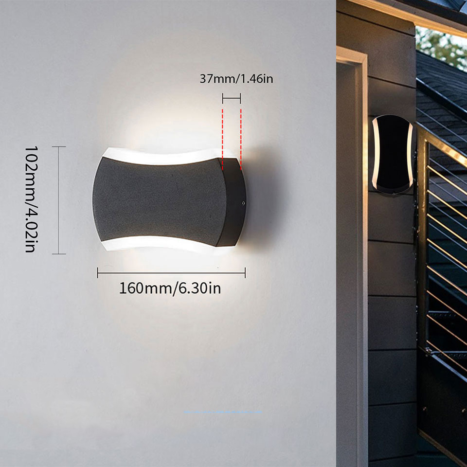 Led buitenwandlamp Waterdicht IP66 Led buitenverlichting Veranda Verlichting Balkon Tuinverlichting Buitenwandlamp tuinverlichting: Warm White / 4W