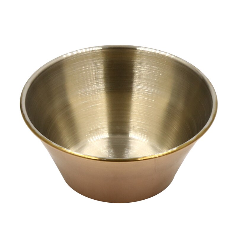 Stainless Steel Small Dish Food Snack Dish Sauce Dish Seasoning Dish Seasoning Steel Cone Plate Sauce Dish: Large rose gold