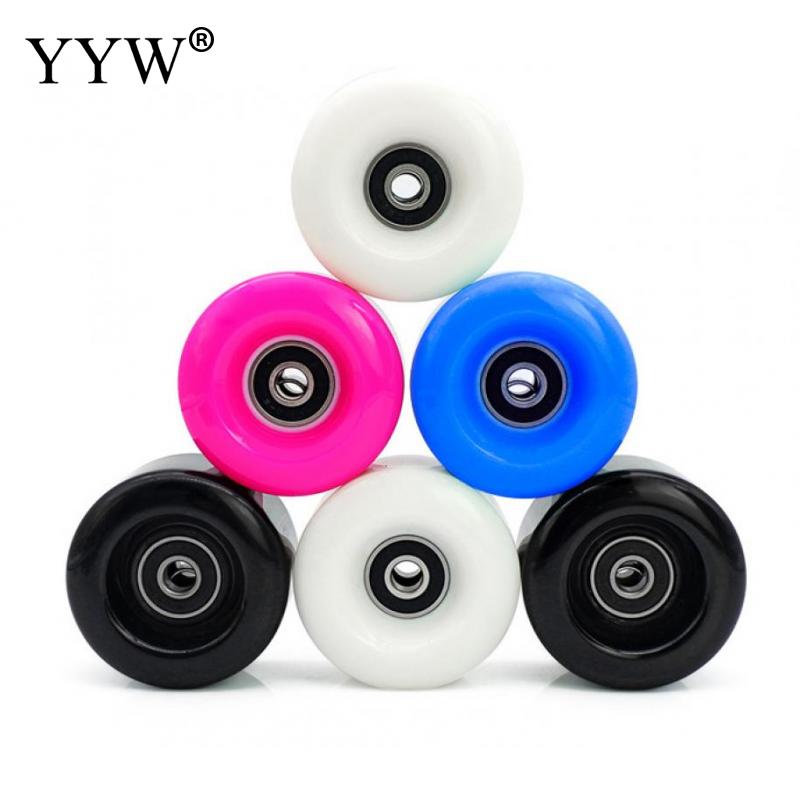 4Pcs Wielen Pu 82a 58X32 Mm Quad Rolschaatsen 2 Rij Lijn Weg Sliding Schaatsen Schoenen Sneakers met Kogellager Witte Accessoires