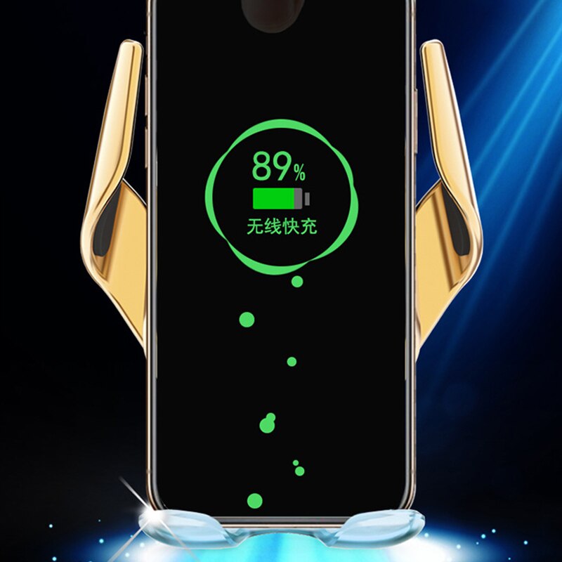 Caricabatterie rapido Wireless QI caricabatterie Wireless 10W per iPhone 11 Pro X Xs Max Samsung S10 nota 10 + 8 Plus caricabatterie sensore sfiato aria auto