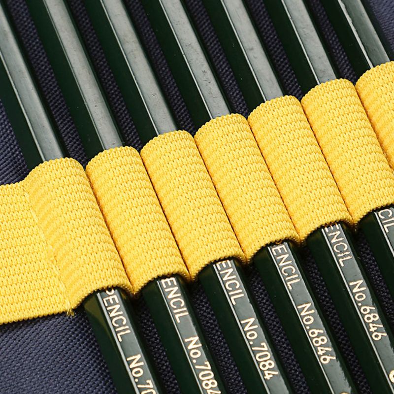 27pcs Sketch Pencil Set Sketching Drawing Roll Up Bags Kit Painter 1XCB