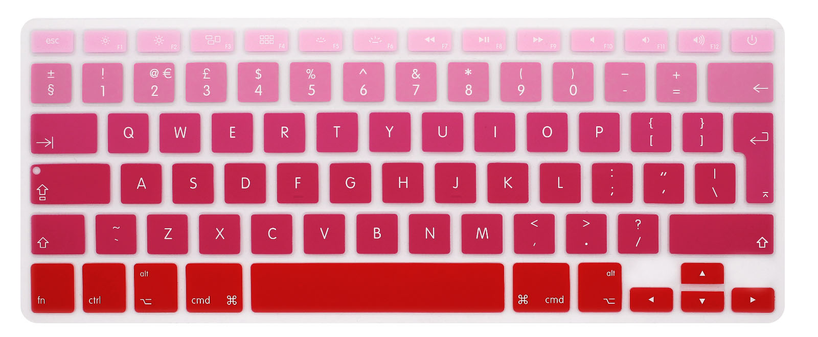 Soft Rainbow Keyboard Skin for Macbook Air 13 A1466 EU Keyboard Cover Silicon For Macbook Air 13 Rainbow Keyboard Film Skin: Rainbow-Red
