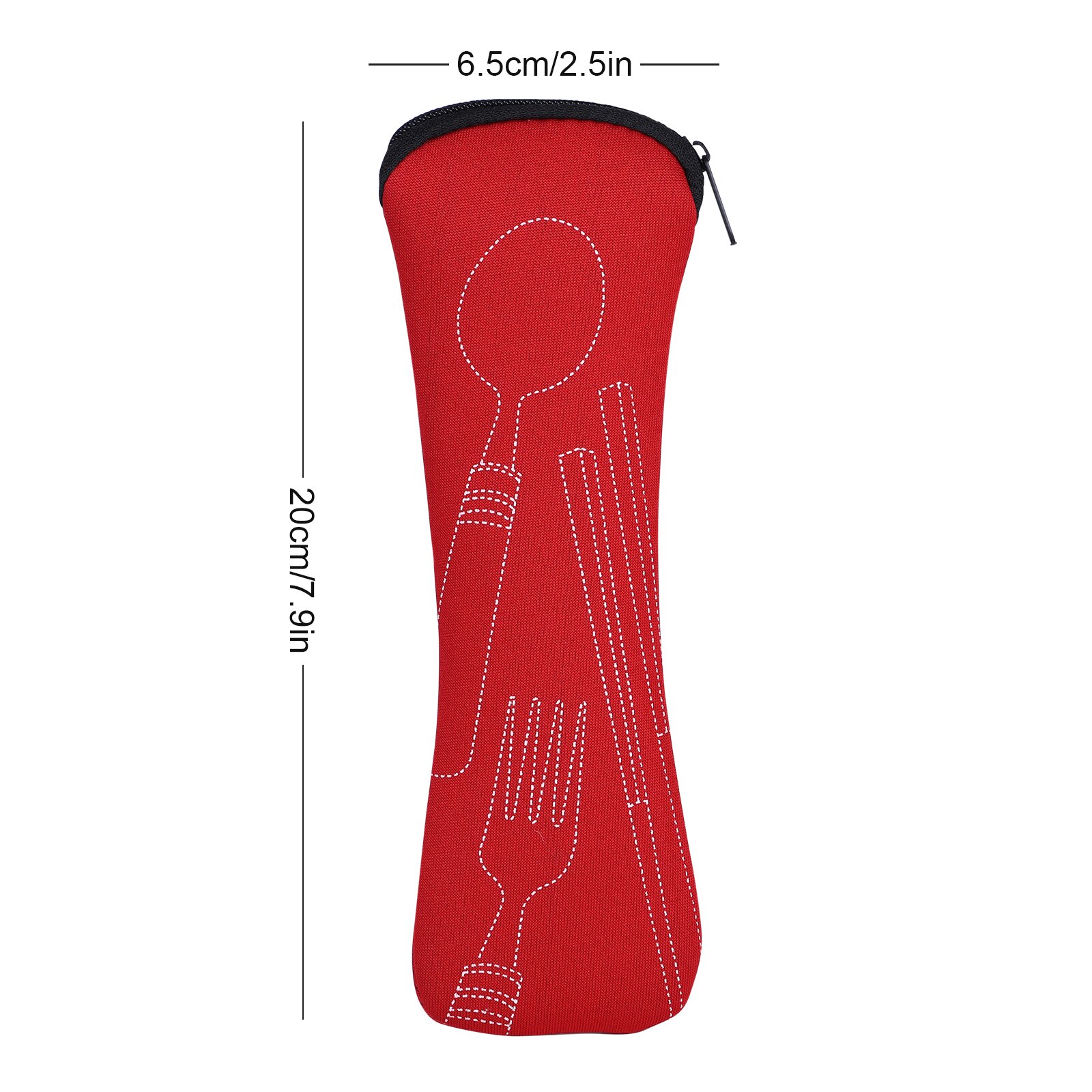 1PC Tableware Bag Washable With Zipper Travel Cutlery Kit Case Portable Pouch For Dinner Travel Camping Tableware Household Tool