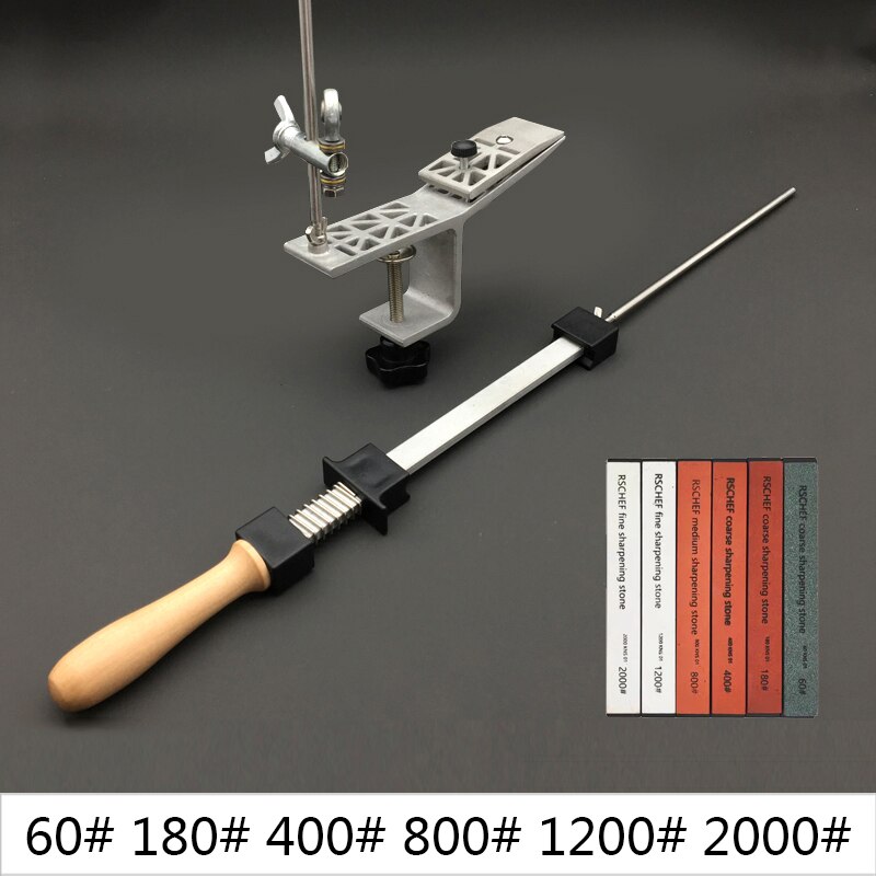 Fixed Knife Sharpener Sharpening stone Kitchen Sharpening system Angle Honing Diamond Grinder 80-3000# Whetstone: GT-A-6R