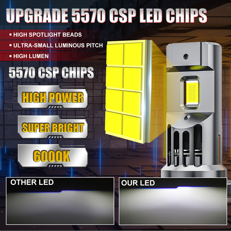 800w stk. turbo  h7 h11 stk. led-forlygtepærer, canbus-lys, 80000lm h4 9012 . 9005 hb3 stk 9006 mini-lampe, 3580 stk. csp trådløs led-pære til bilen med ventilator
