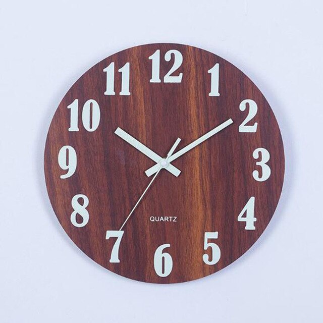 Digital Number Wall Clock DIY 3D Silent Clock Glow Dark Acrylic Luminous Hanging Clock Acrylic Brief Quiet DIY Wall Clock Modern: B