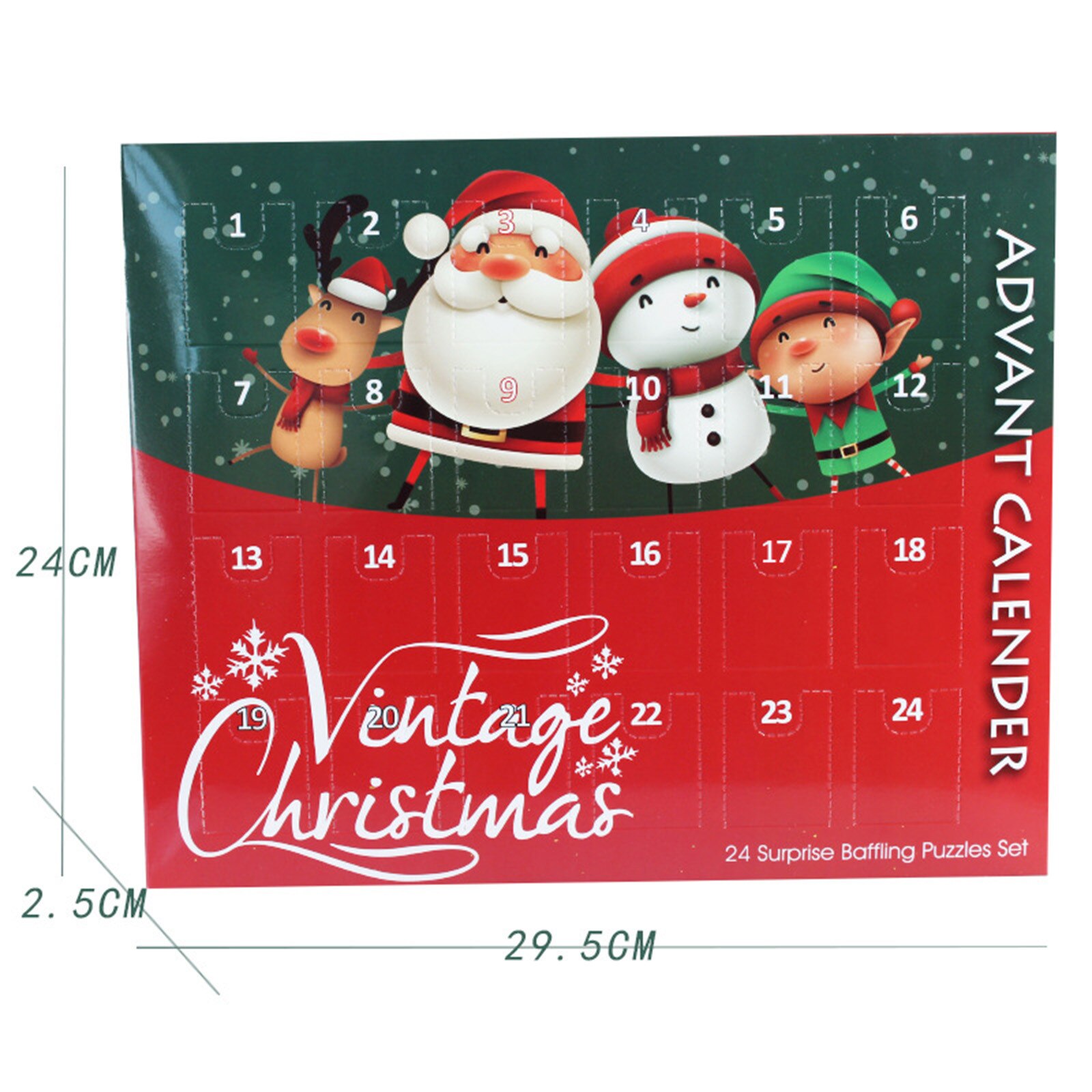 24pcs Advent Calendar Girls Christmas Charms Diy Bracelet Necklace Countdown Calendar Kids Teenager#g30