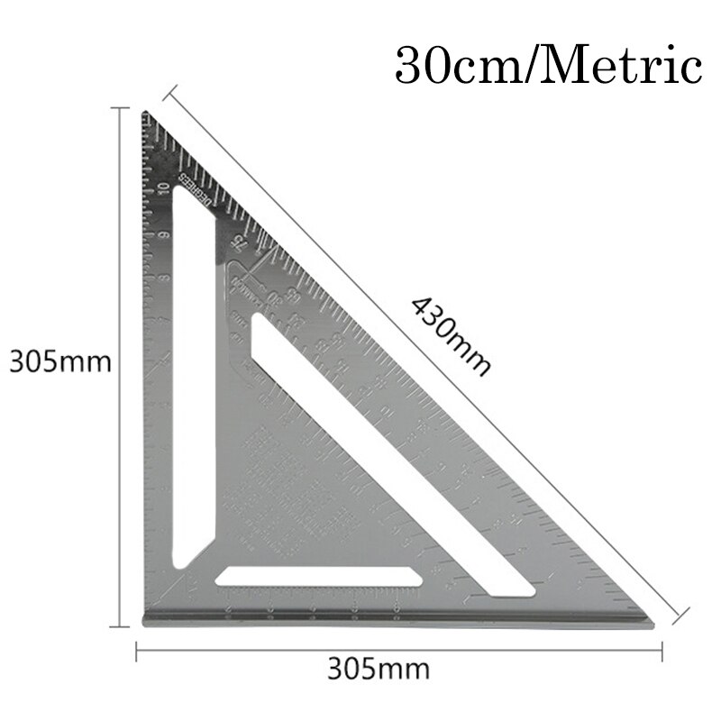 Carpenter Metal Angle Measuring Tool Speed Square Measuring Ruler Miterdecoration Tool Protractor Angle Ruler-1: Yellow