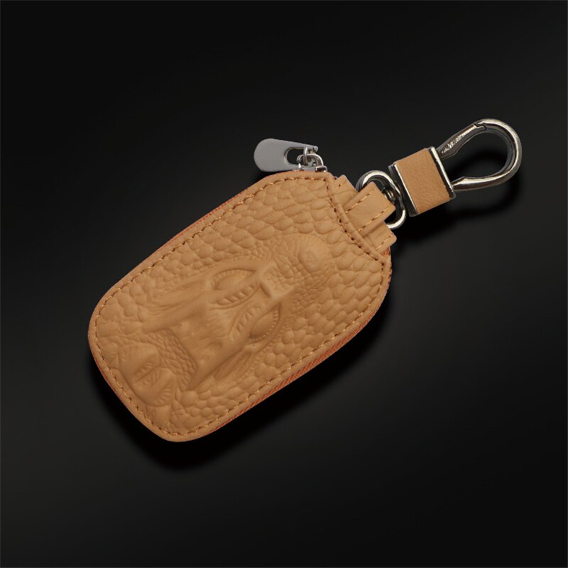 Heren sleutelhanger huishoudster leren autosleutel portemonnees sleutel organizer dames sleutelhanger hoezen rits sleutel etui tas unisex etui: Wenkbrauw