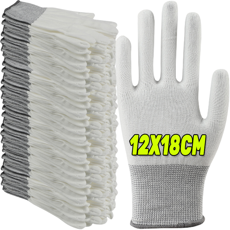 1/10 Paar antistatische Handschuhe, antistatisch, ESD, elektronischer Arbeitshandschuh, PU-beschichtet, handflächenbeschichtet, rutschfest, für den Fingerschutz: green / 3