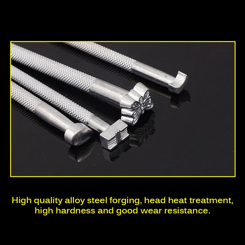 20 Pcs DIY Hand Carved Leather Tool Leather Engraving Tools Handmade Craft Leather Printing Tools Set