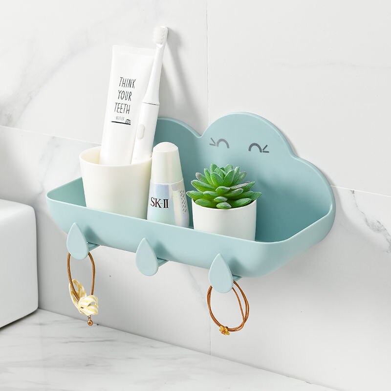 Estantería de baño creativa para colgar en la pared, sin perforaciones