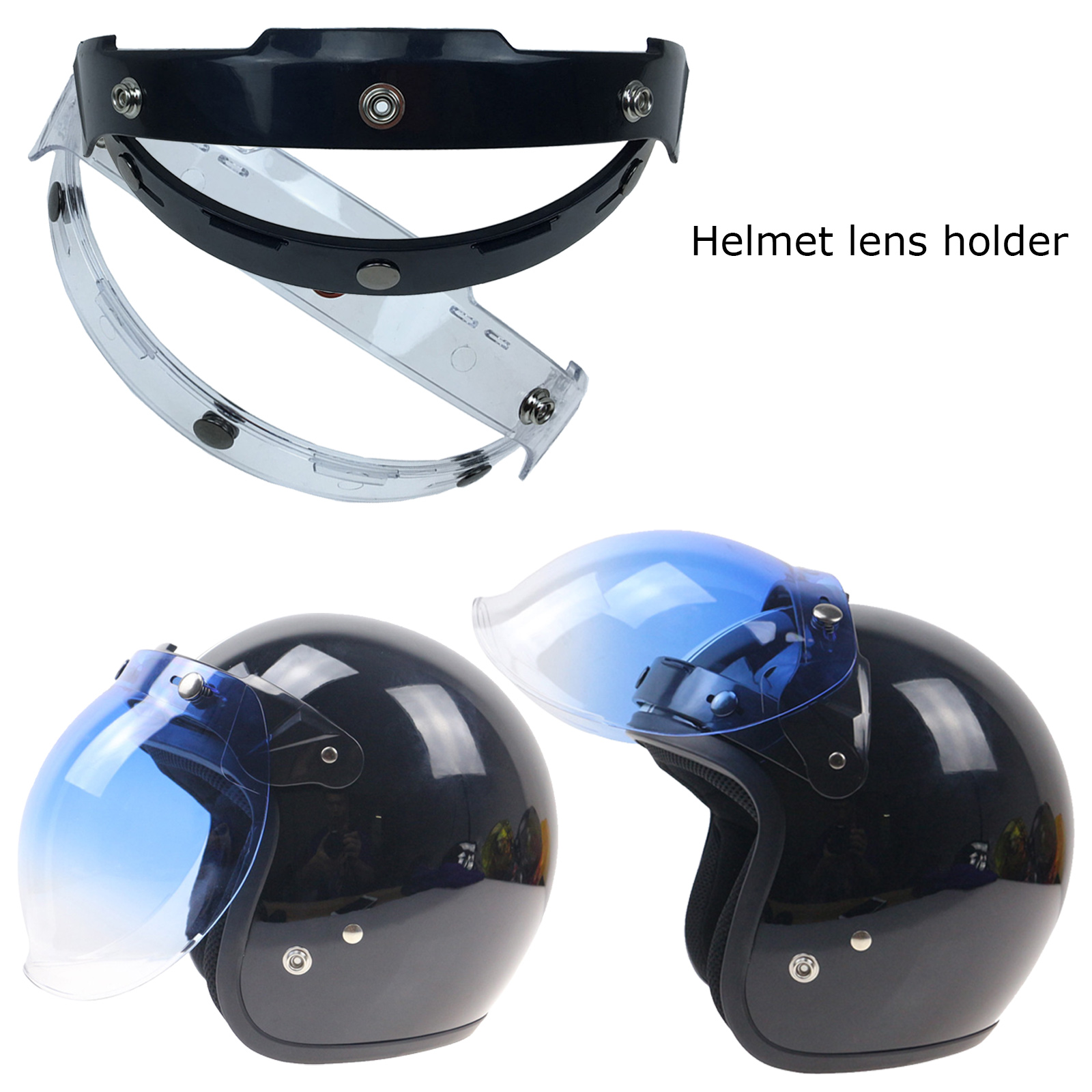 Bubble Shield Flip Up Frame Base Voor Open Gezicht Half Helm Diy Gebruik Helm Glas Flip Up base