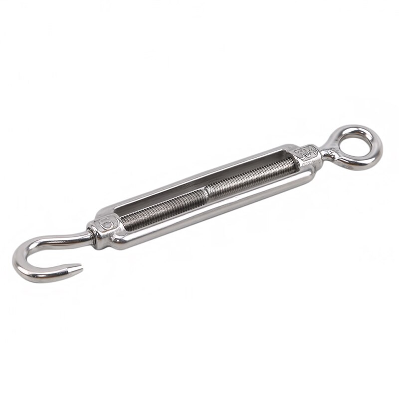 304 Stainless Steel Flower Basket Screw M4 M5 M6 M8 Rotate Chain Wire Rope Tensioner Bloom Bolt Tension Turnbuckle: M6