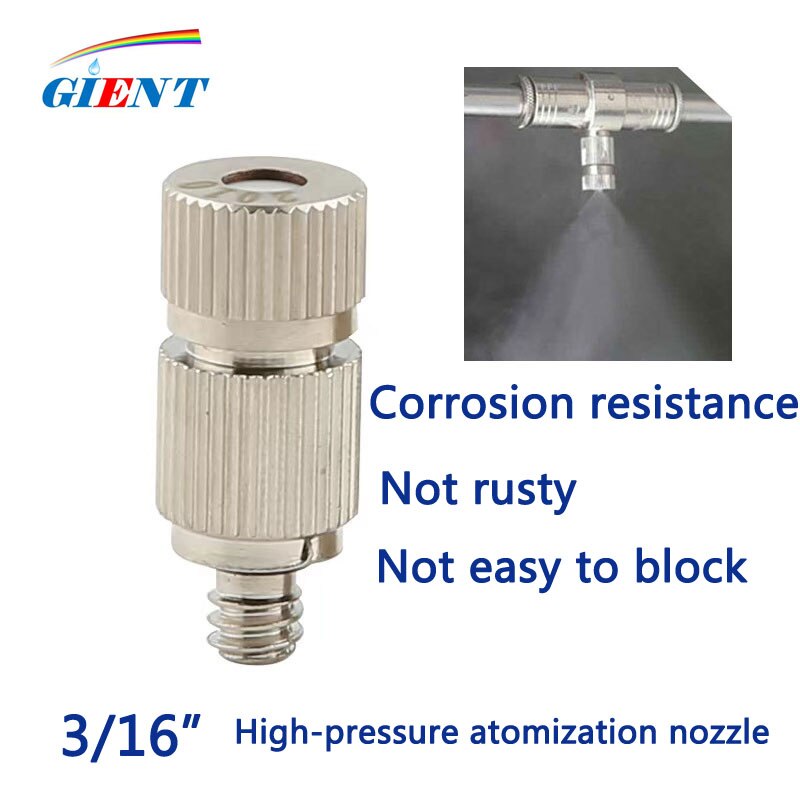 50Pcs High Pressure Atomizing Nozzle Dust Removal and Wet Artificial Fog Textile Factory Cooling Spray Nozzle