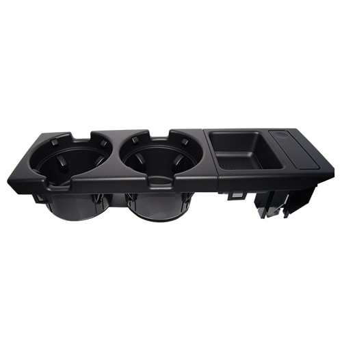Dubbele gat auto front center console cup rack/verandering doos voor BMW E46 zwart
