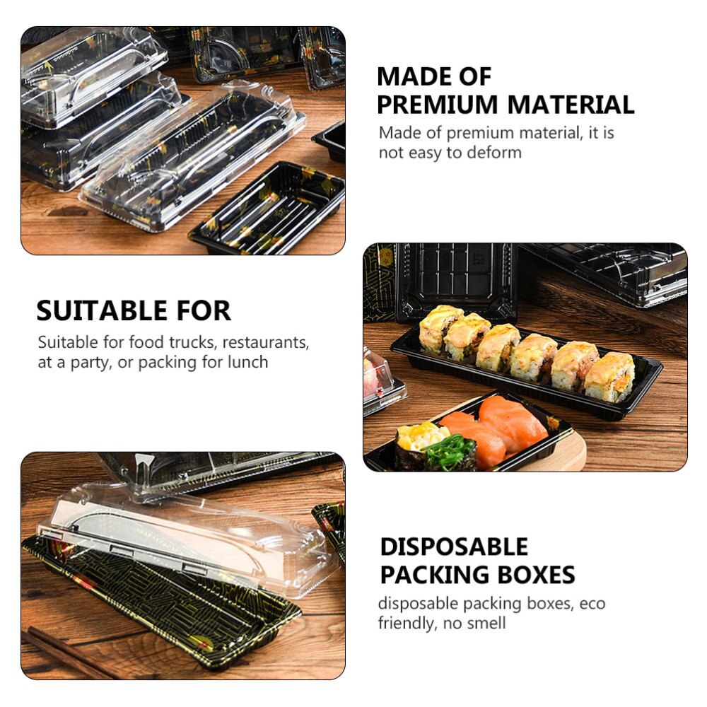 20Pcs Japanese Sushi Packing Box Restaurant Carryout Sushi Holder