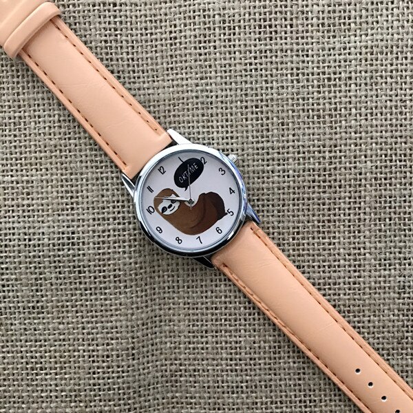 Härlig klocka klockor för damklockor för kvinnliga kvinnliga nummer ur djur armbandsur: Orange