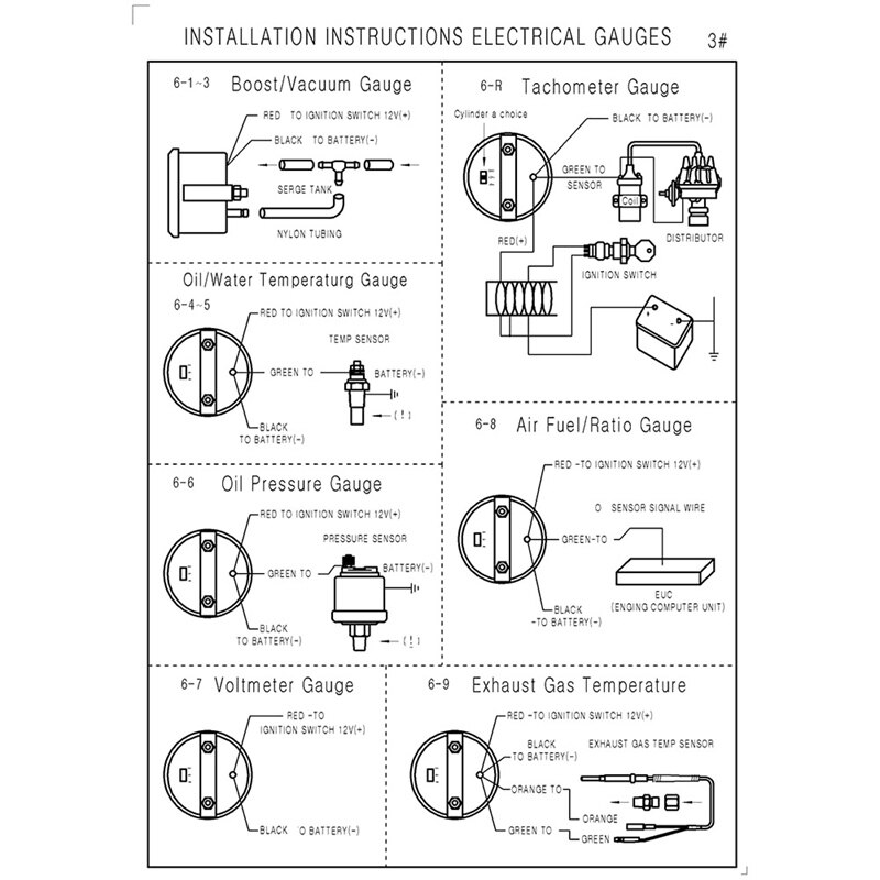 2'' inch 52MM Universal Car Motor LED Tachometer Tacho Gauge Meter Pointer RPM